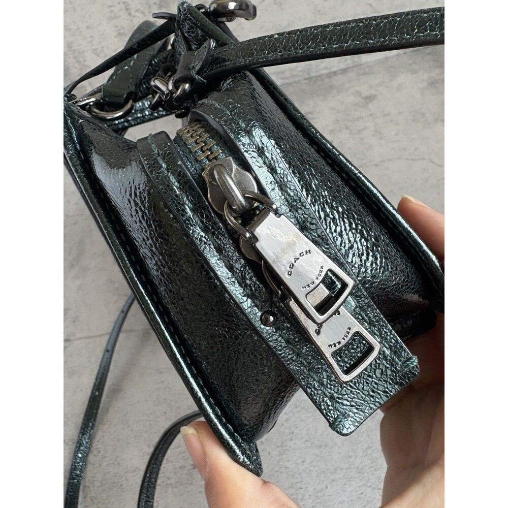 COACH Mini Metallic Dreamer 21 Satchel Crossbody Leather Bag Limited Edition - Picture 7 of 9
